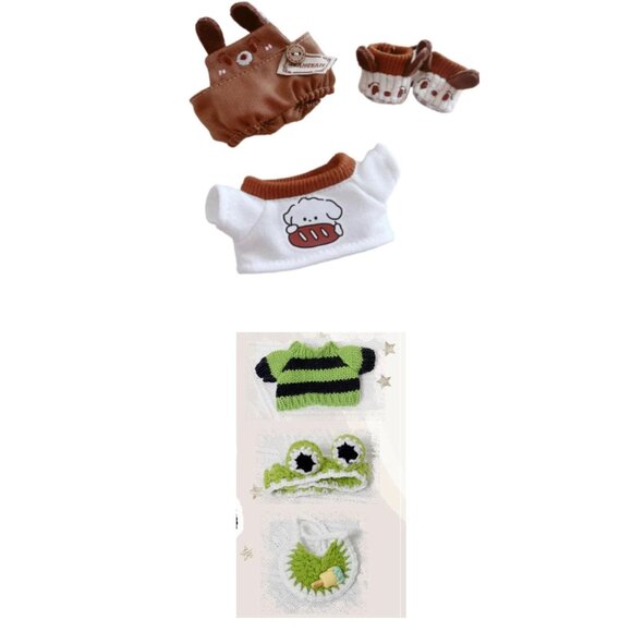 Labubu Clothes Plush Doll Clothes, for Kimmon Mimon Puppy Suit with Hat & Croche - Picture 1 of 8